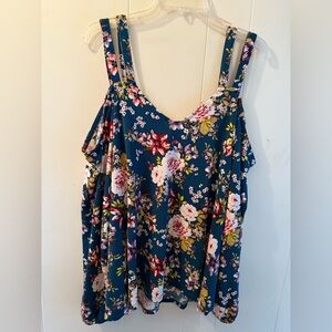 Floral Cold Shoulder Top